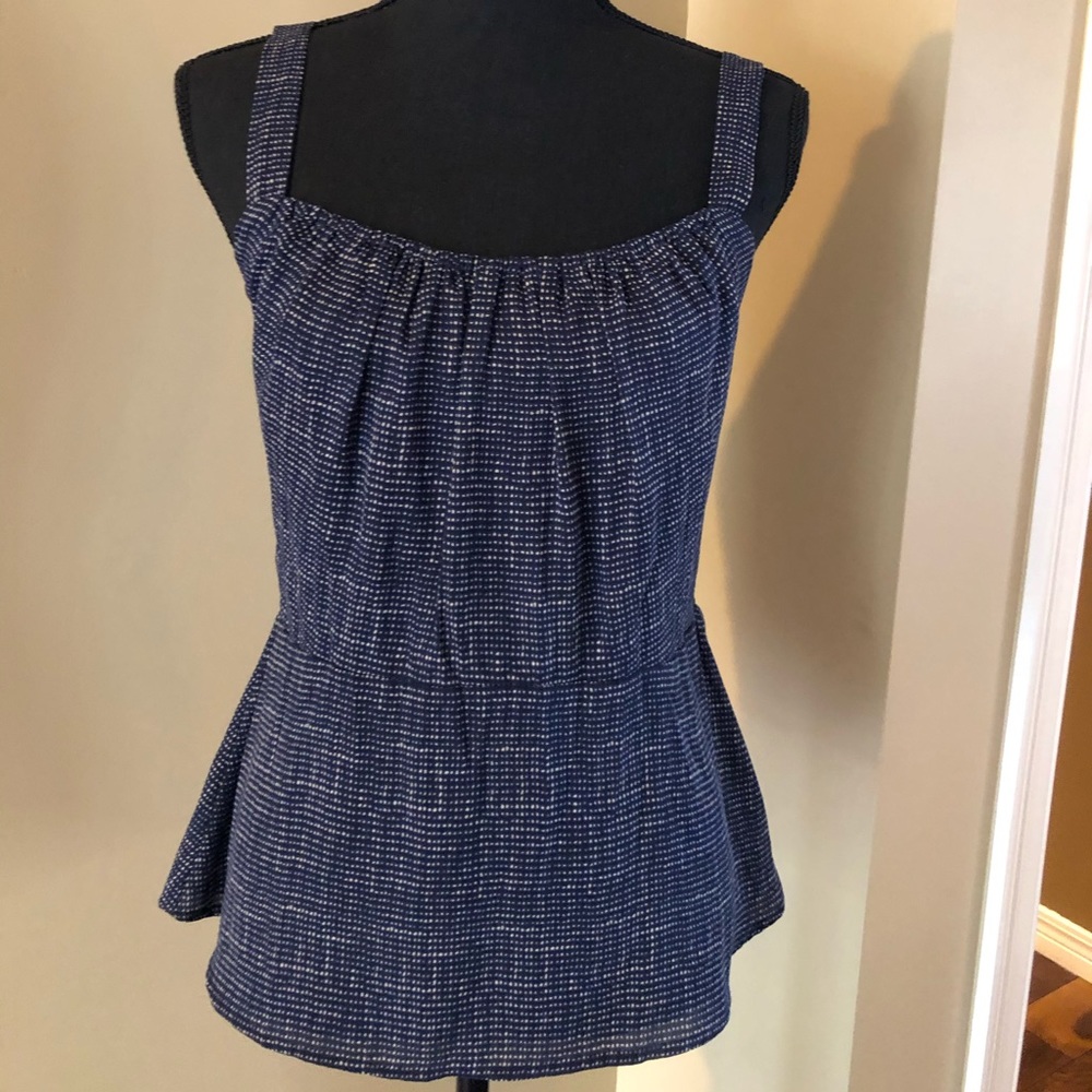 CAbi Dotted Peplum Tank Top Size 8